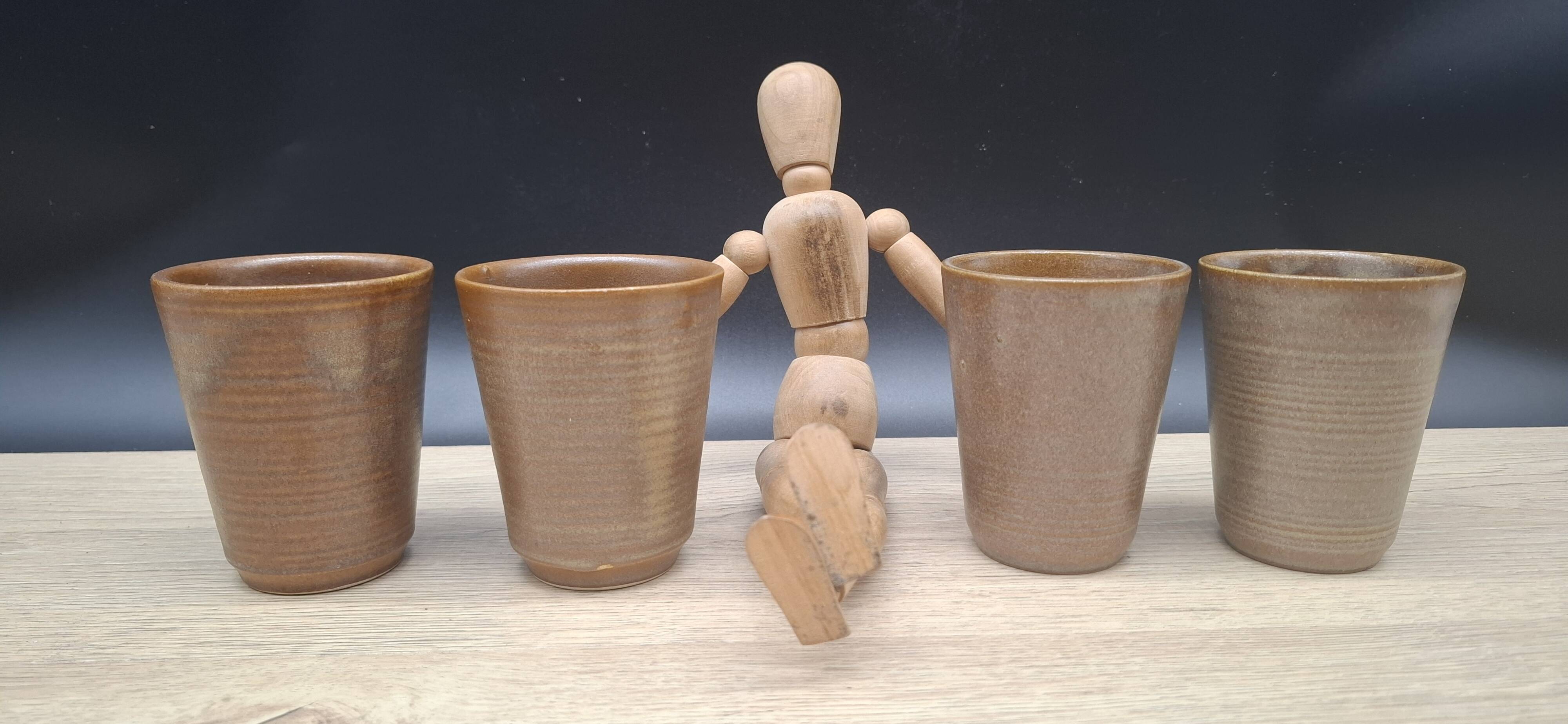 Set of 4 Digoin stoneware cups and tumblers 2