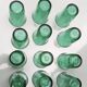12 vintage Lesieur green glasses.