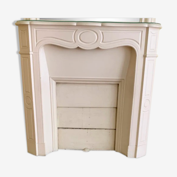 Painted marble fireplace