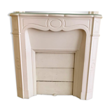 Painted marble fireplace