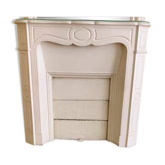 Painted marble fireplace