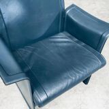 Postmodern Korium KM1 Leather Armchair by Tito Agnoli for Matteo Grassi, Italy, 1980s