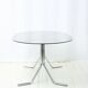 Dining table with double tubular chrome base, 1970s