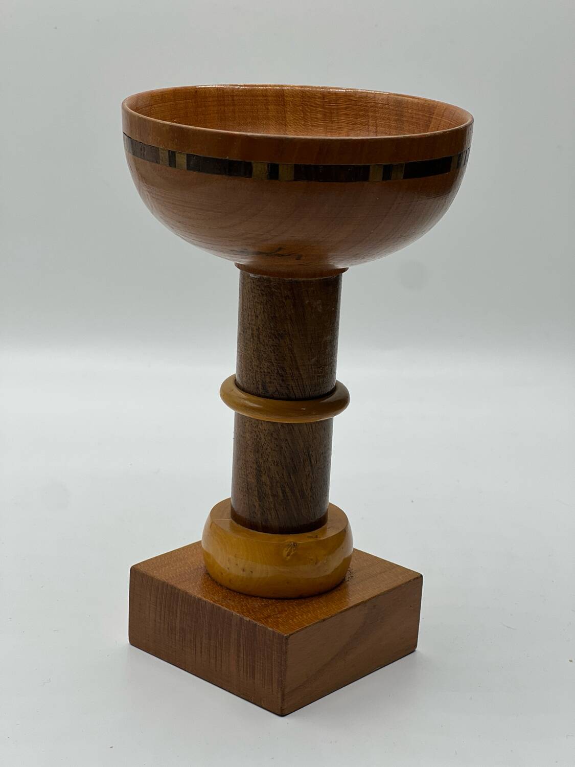 Art deco wooden bowl