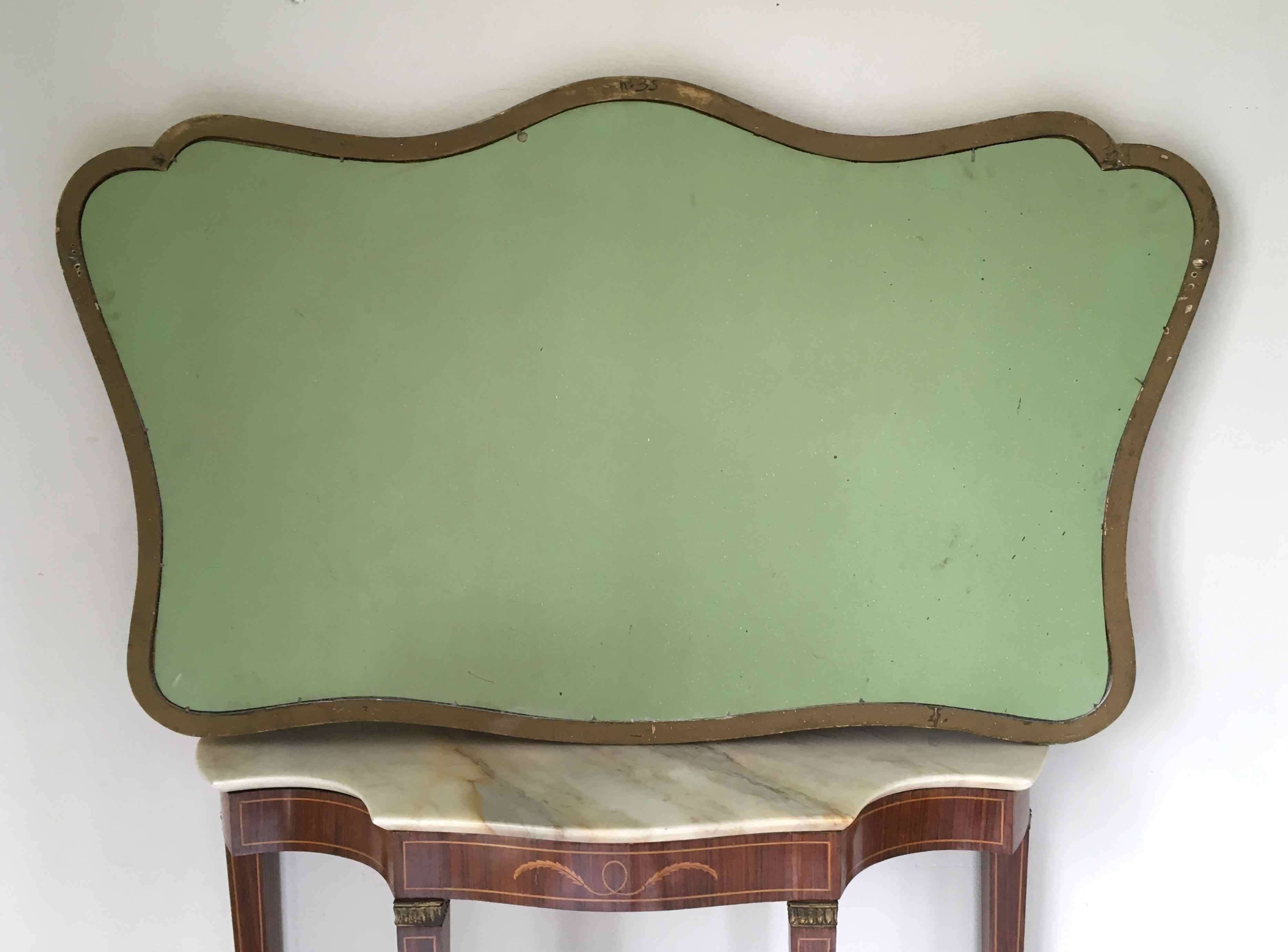 Large old gilded leaf mirror 131x76