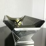 Large pocket in smoked glass and chrome steel, 1930