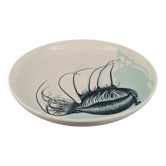 Signed ceramic fruit dish or cup