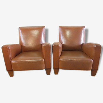 Pair of armchairs Club year 1950