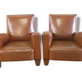 Pair of armchairs Club year 1950