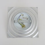 Paul Neuhaus wall lamp in red glass and chrome reflector