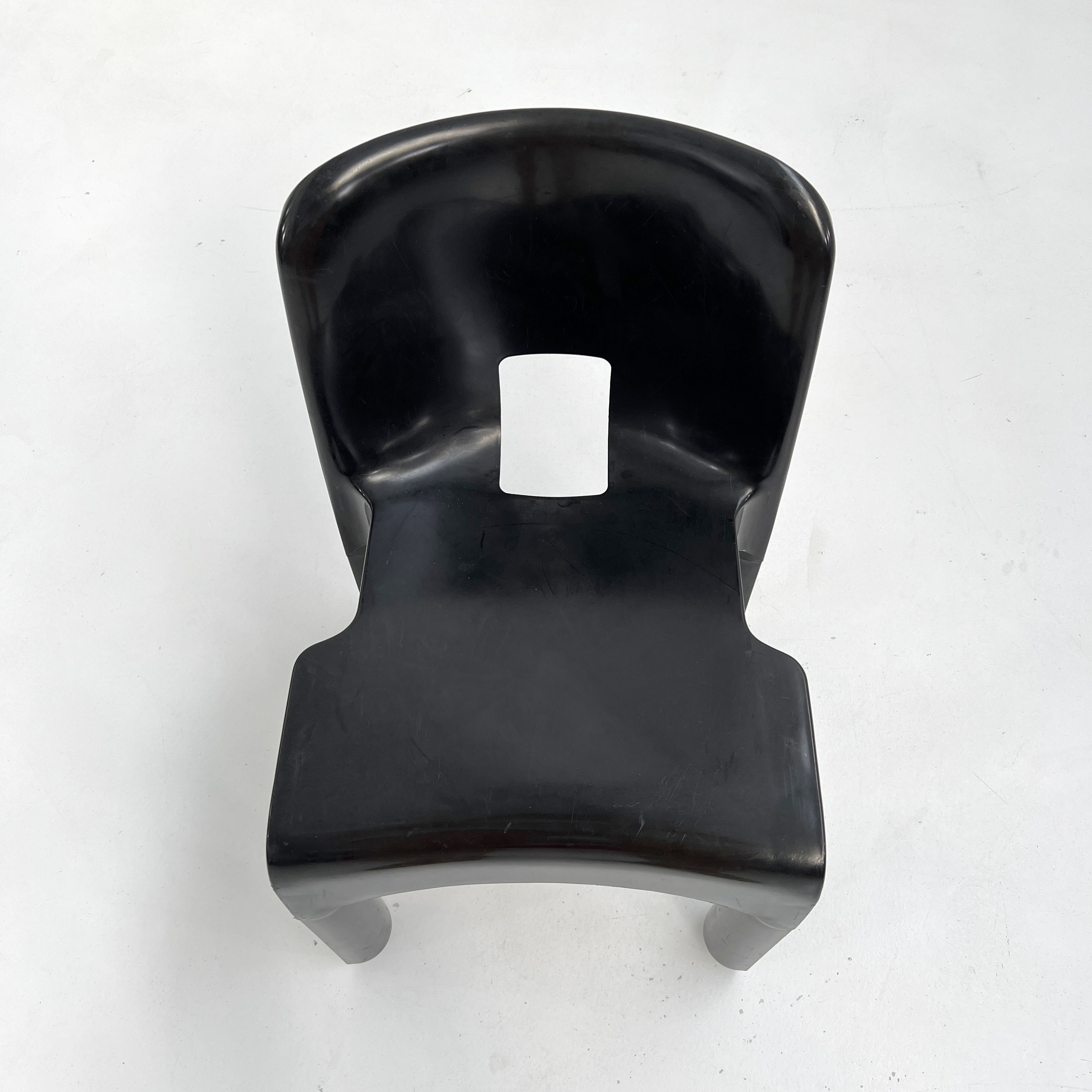 Black Universal Chair Model 4867 by Joe Colombo for Kartell, 1970