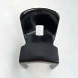 Chaise Universale noire modèle 4867 par Joe Colombo pour Kartell, 1970