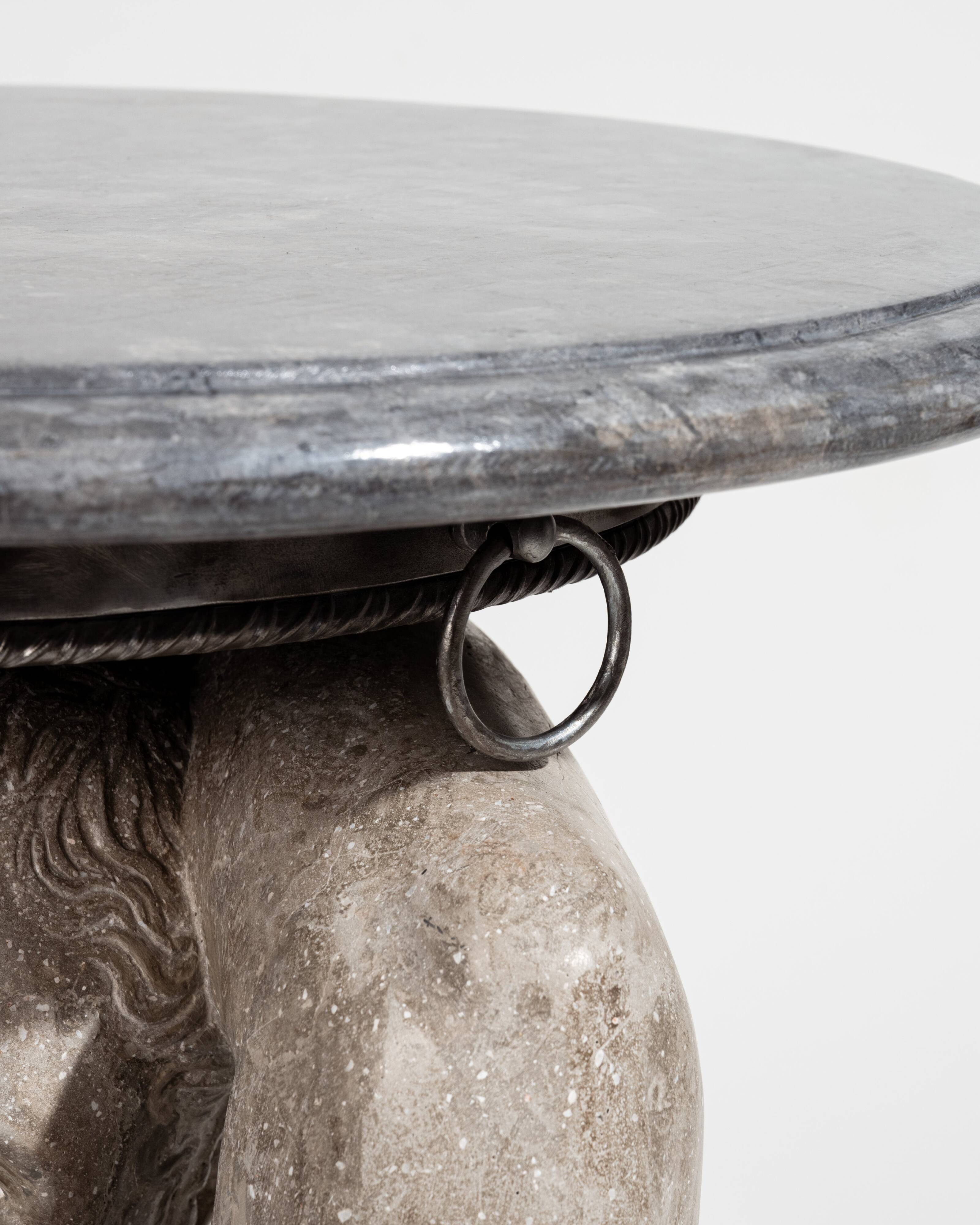"Kneeling Strength" Pedestal Table