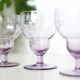 Purple wine glasses x5, art deco, delicate, antique, ancient