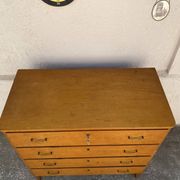 Commode suédoise vintage en bouleau années 50