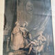 Framed antique print Le petit jour . Nicolas Delaunay