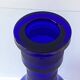 Unusual Large Vase/Candle Holder, Thick Cobalt Blue Glass, Decorative Carafe