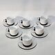Service a café 6 tasses expresso porcelaine et 6 soucoupes en plexiglas Guzzini