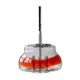 Vintage Murano glass pendant light with orange accent.