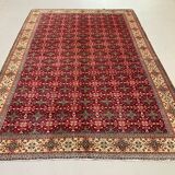 Vintage Turkish Rug 279x193 cm, Tribal Wool Carpet Large
