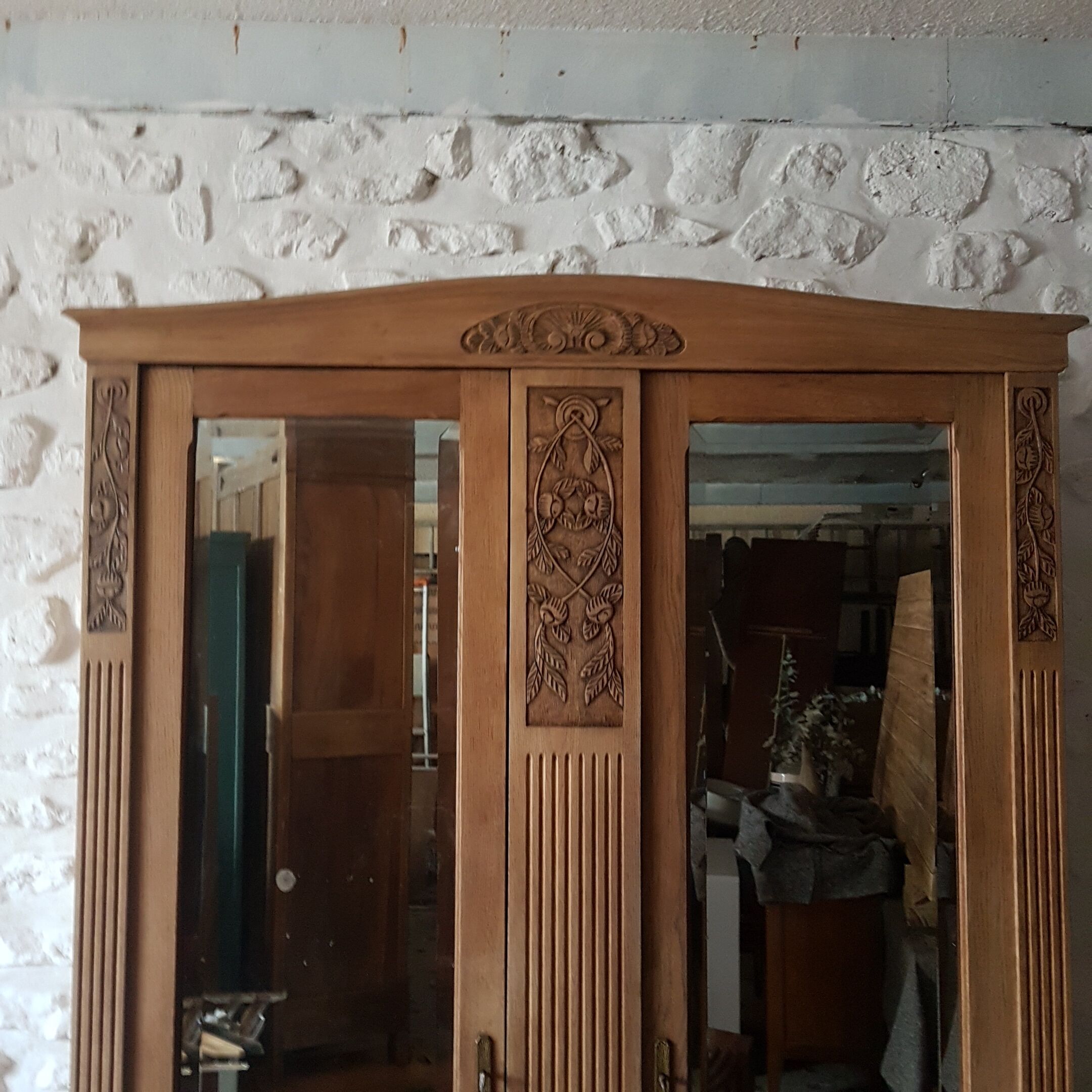 Art deco oak cabinet