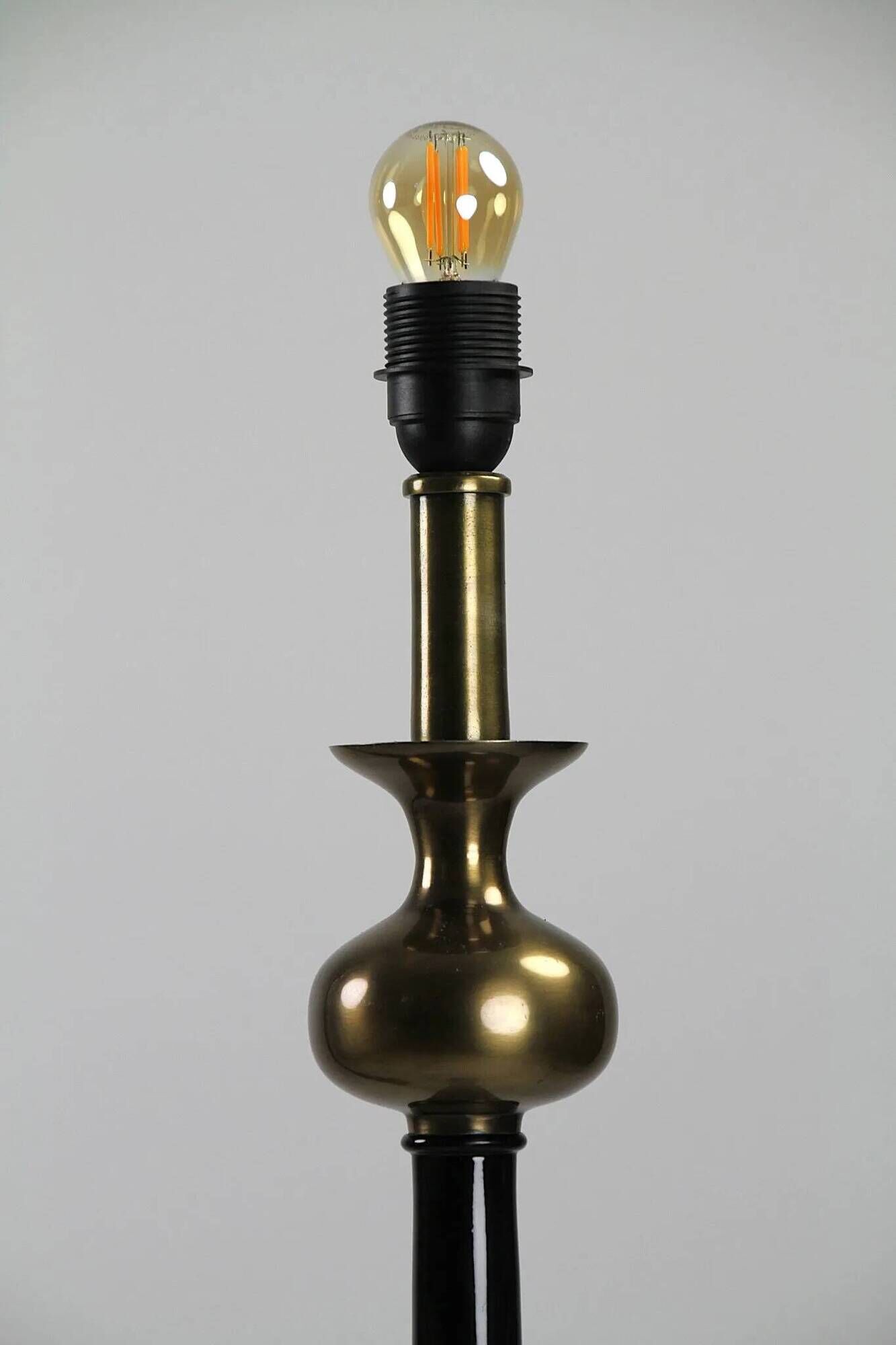 Pair of Floor Lamps in Black and Gold, The Netherlands — 1990s