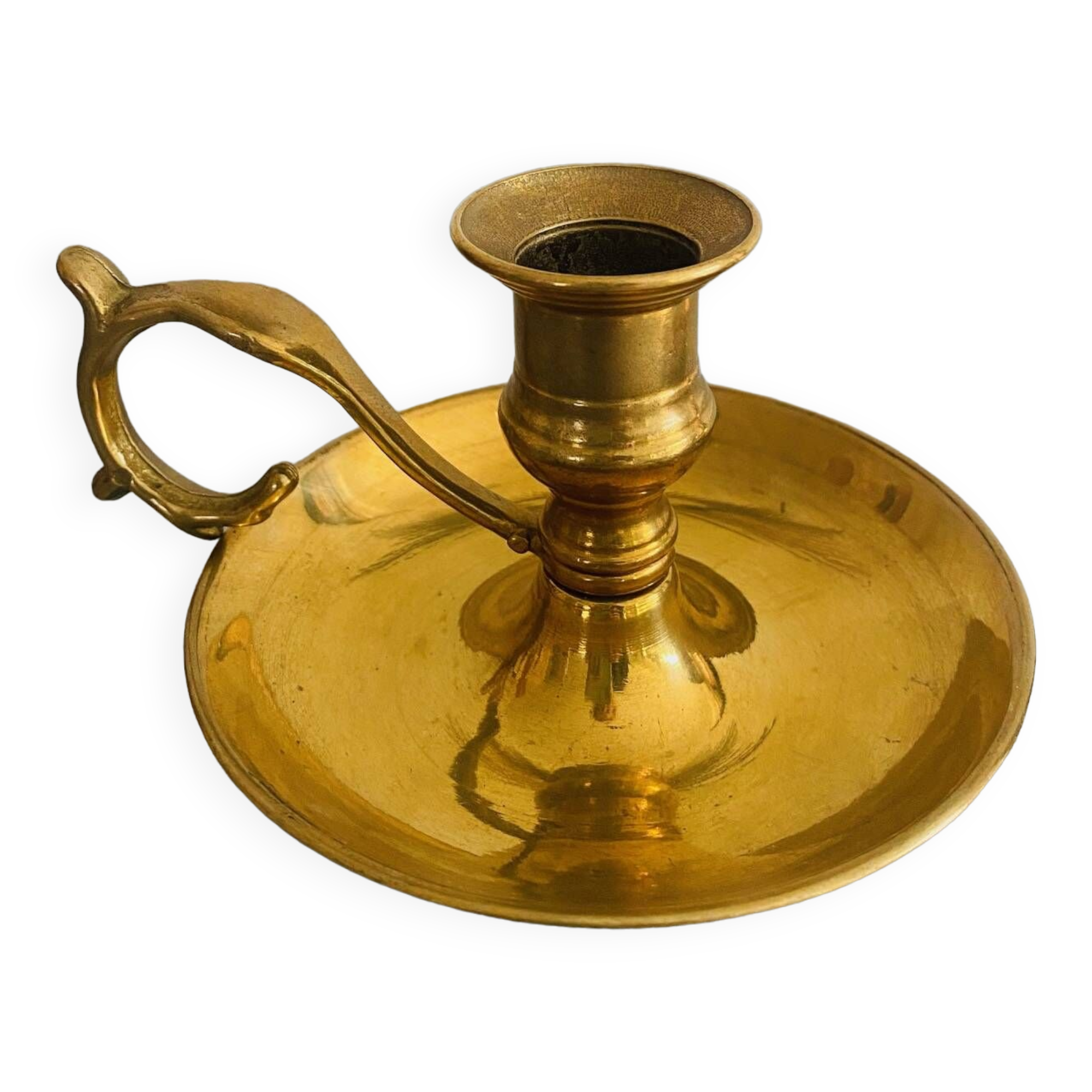 Pair of brass candlesticks.