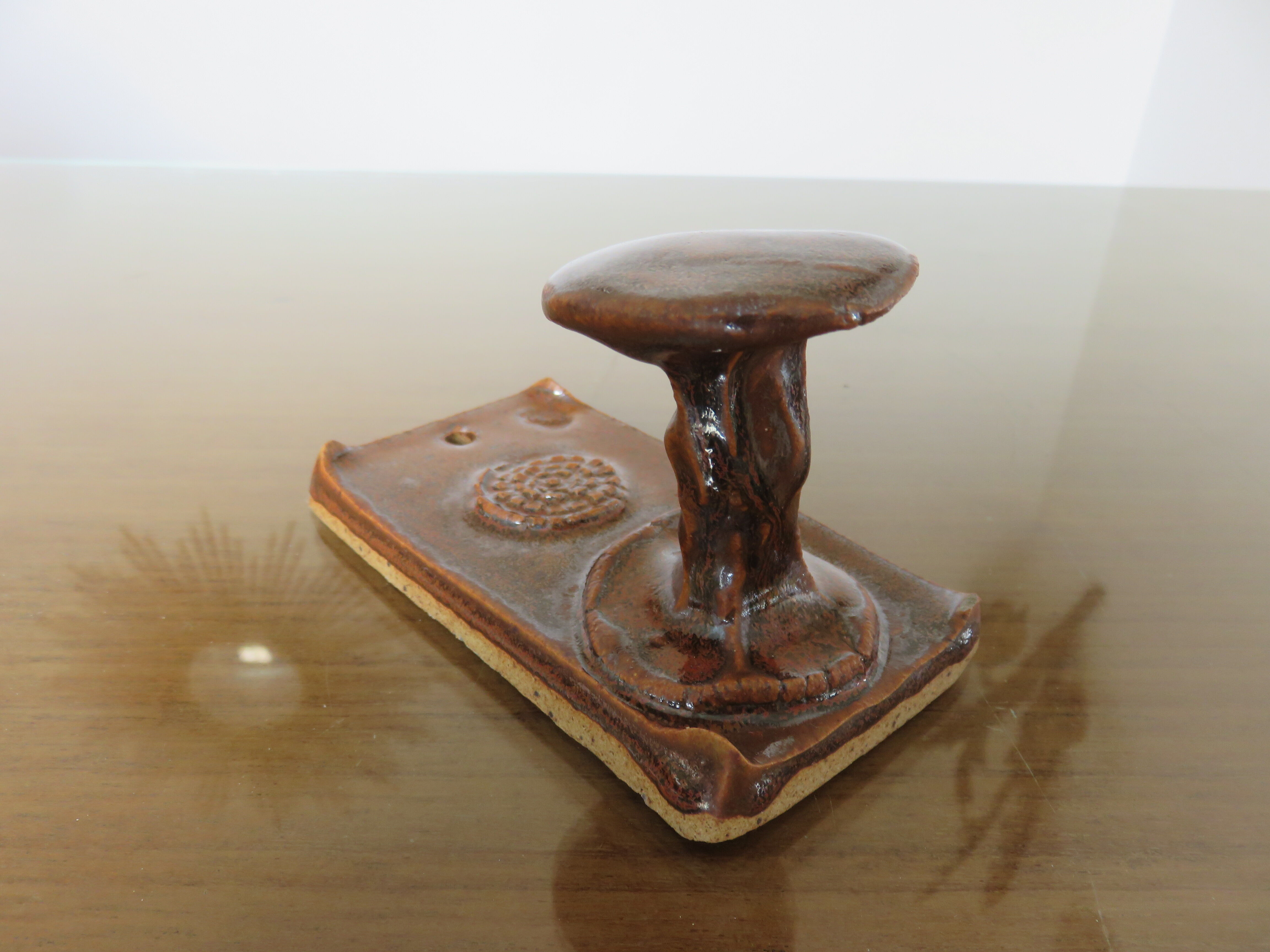 Ceramic wall coat hook 60s