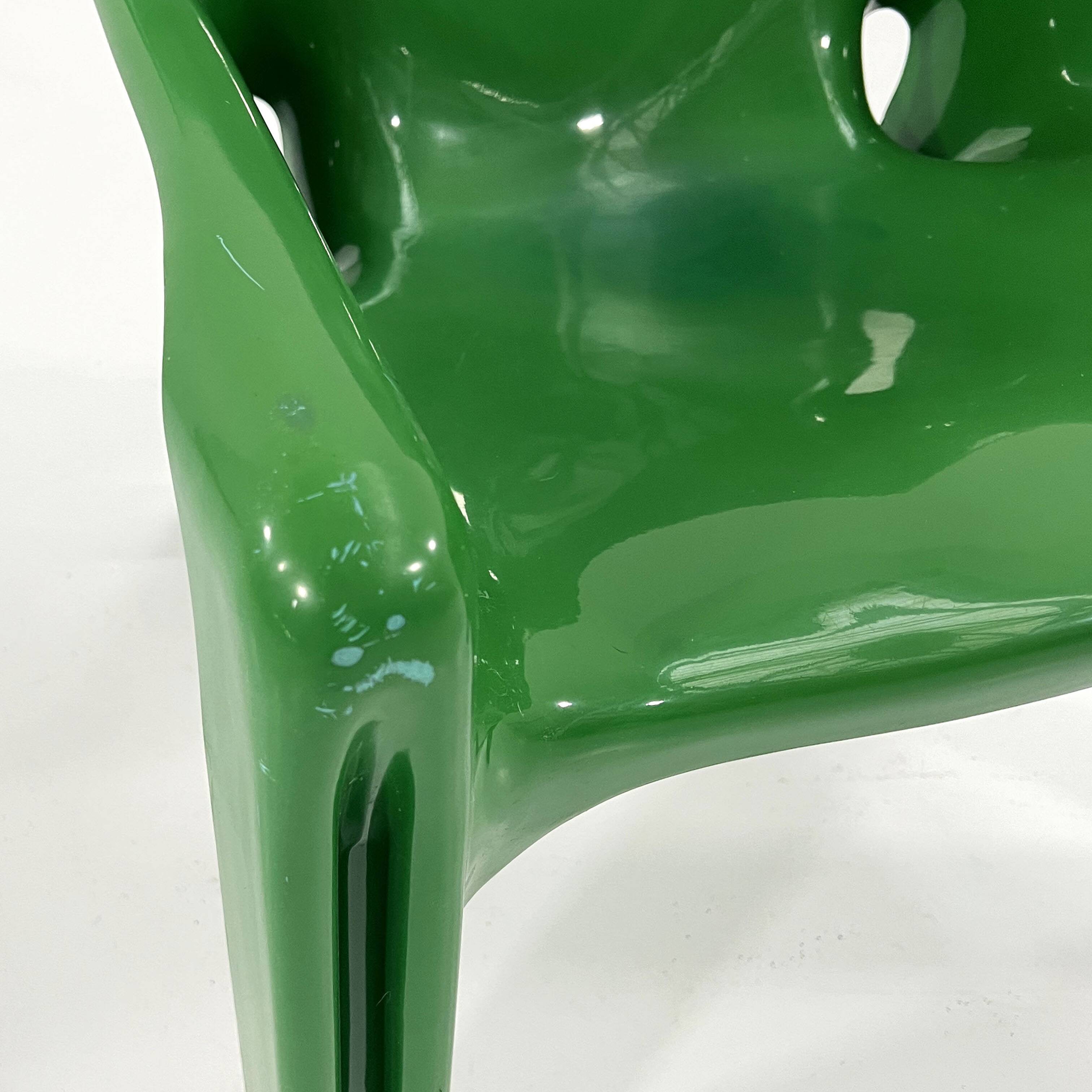 Vicario armchair in green by Vico Magistretti for Artemide, 1970