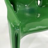 Vicario armchair in green by Vico Magistretti for Artemide, 1970