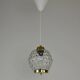 Glass and Brass Pendant Lamp, 1960s, Sweden