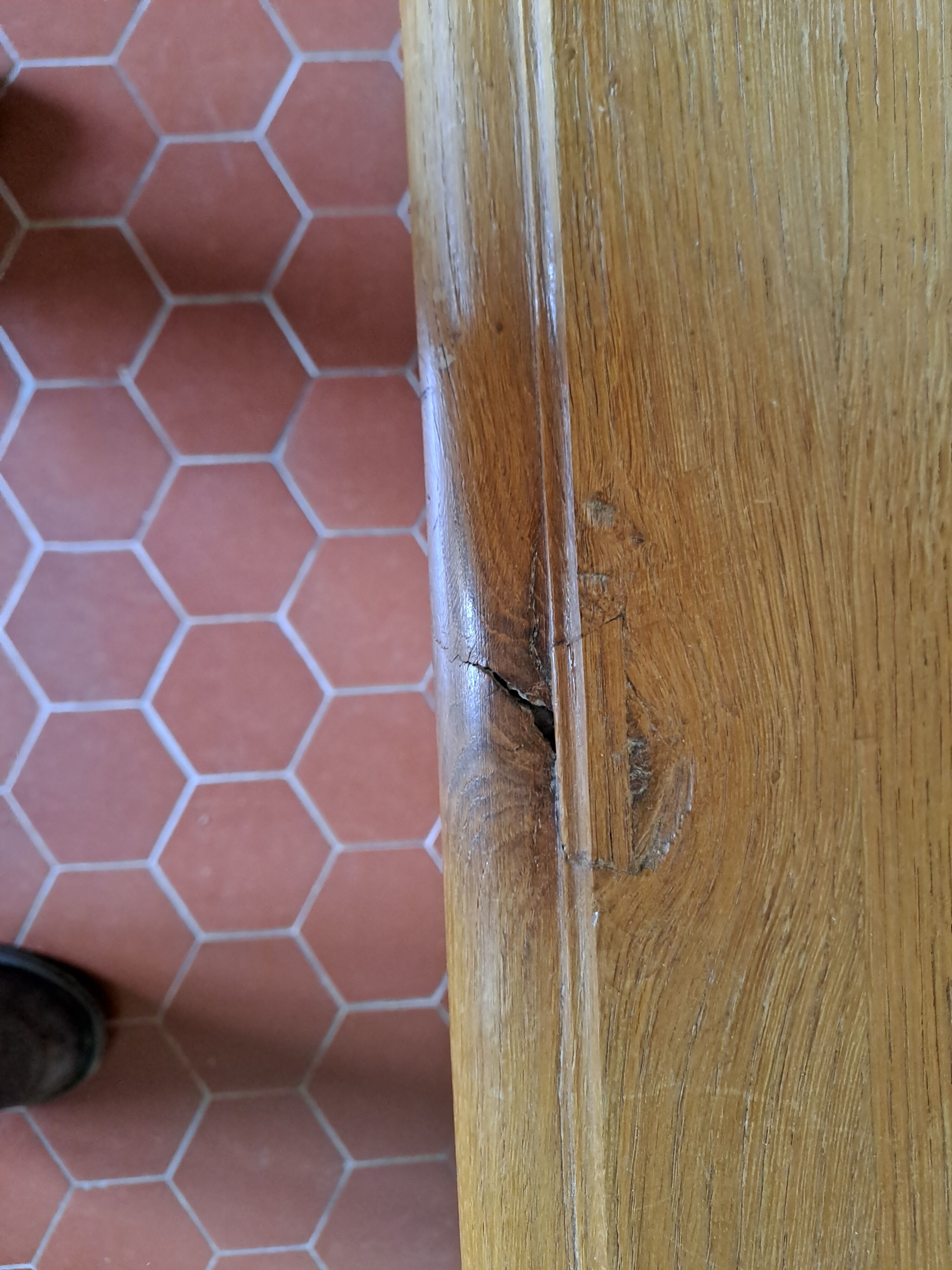 Solid oak coffee table