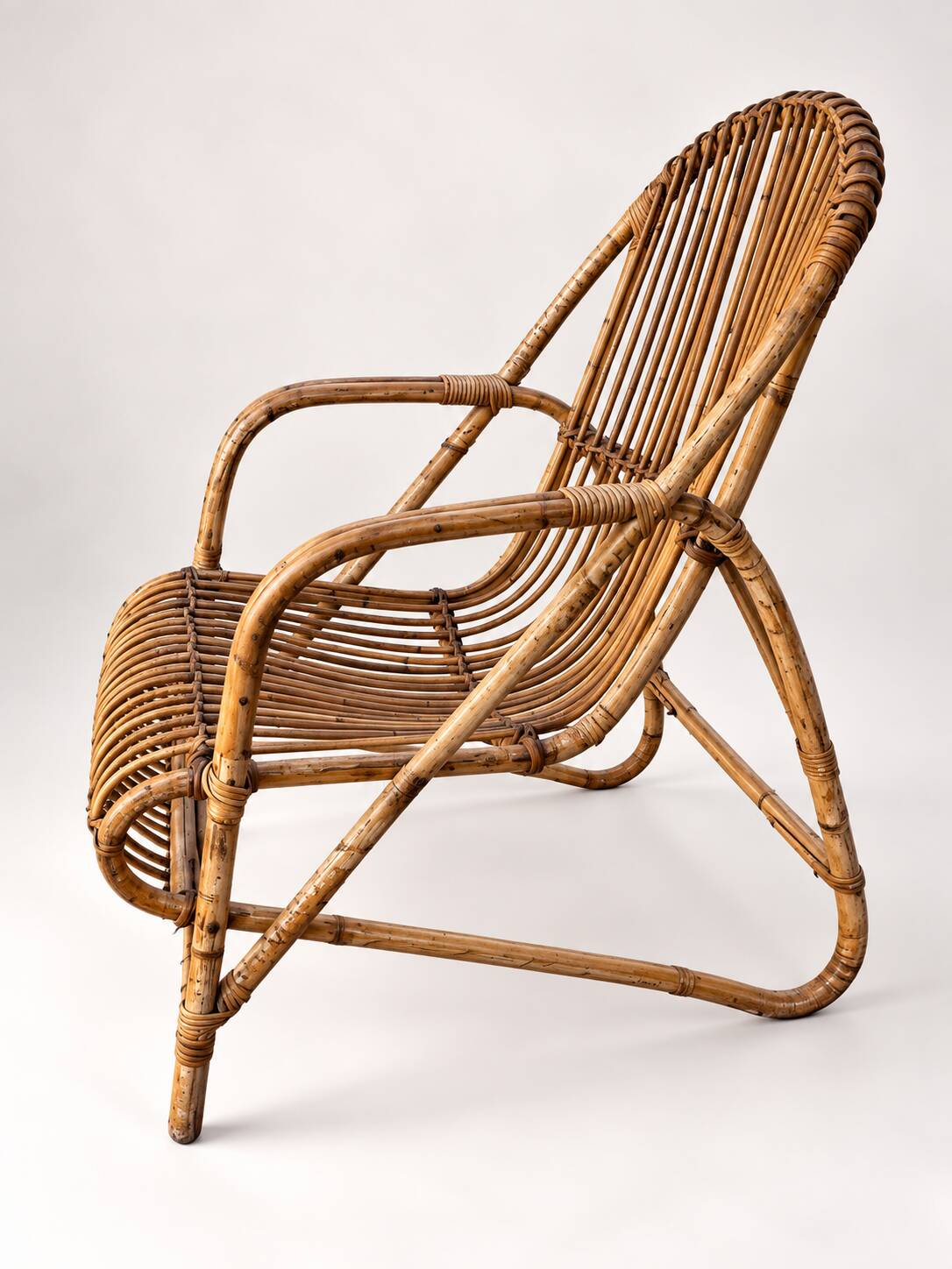 Vintage rattan armchair – 1960s/70s