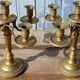 Duo of bronze candlesticks