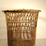 Large wicker wastepaper basket