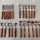 Vintage wooden cutlery set