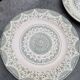 Lot of 8 flat plates in antique English earthenware, fine ware, with patterns.