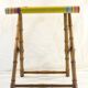 Old folding seat or foot rest picnic campsite