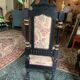 Historicist chair in ebonised and gilded wood