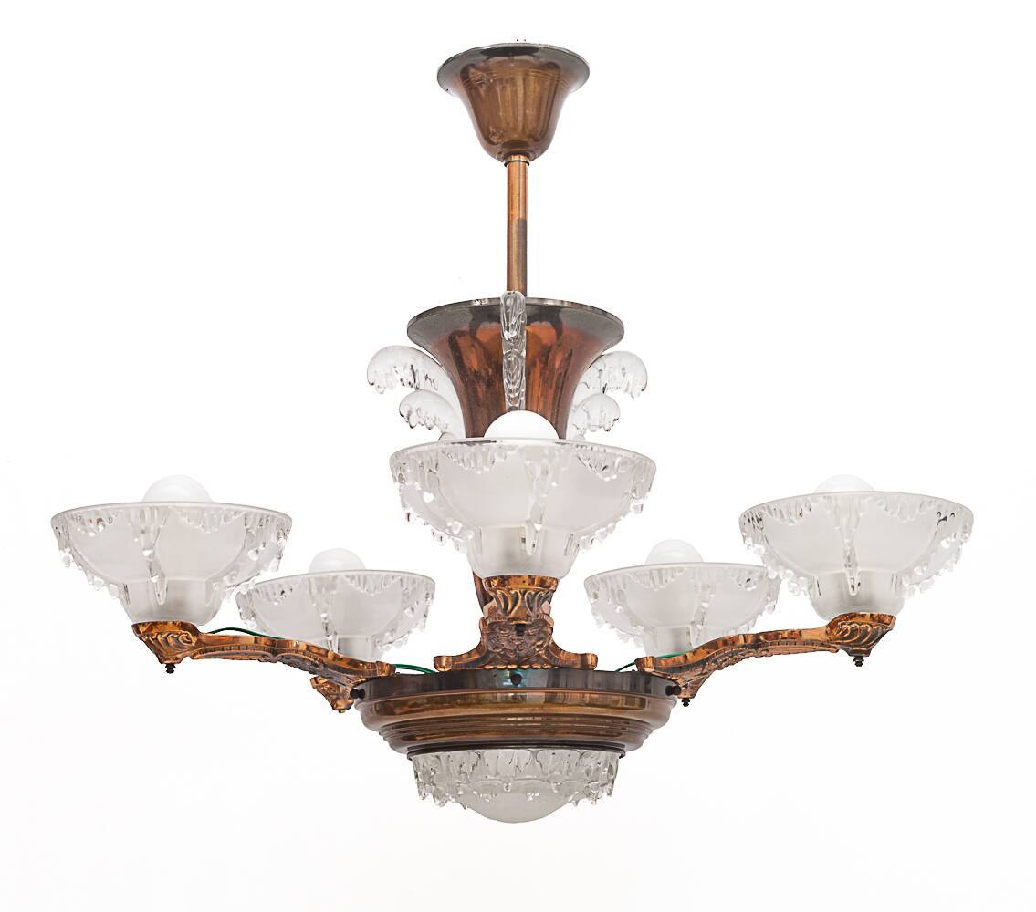 Ezan art deco chandelier with 6 lights