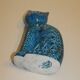 Cat by Aldo Londi for Bitossi in blue ceramic