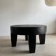 Coffee table en bois massif monoxyle noir
