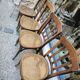 Série de 4 chaises de bistrot cannées vers 1900