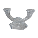 Duo of crystal candle holders 50s