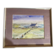 Watercolour on Paper JEAN MOREL View of Fishermen's House + White Wooden Frame