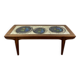 Teak coffee table with lava ceramic by j.belarti 1960