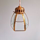 Suspension design en laiton et verre transparent (5 disponibles)