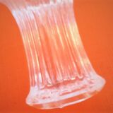 Années 1950   Pot couvert   Drageoir / Bonbonnière  Verre taillé et ciselé