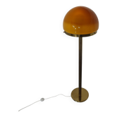 Brass and Glass Floor Lamp, 1970s