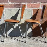 Set of 6 "petal" chairs from Soudéxvinyl